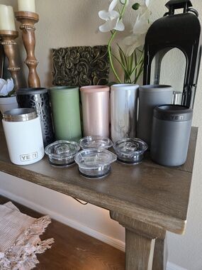 YETI & Brumate Beer Tumbler Lid Set - White, Black, Green, Pink, Silver, Gray